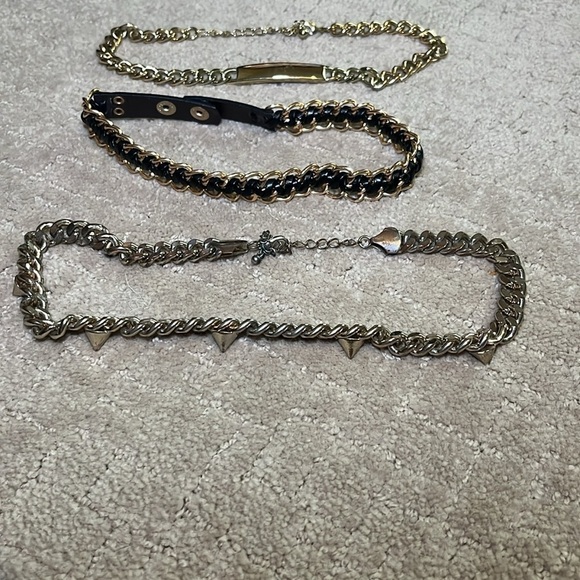 Set of three chain necklaces - Picture 2 of 6